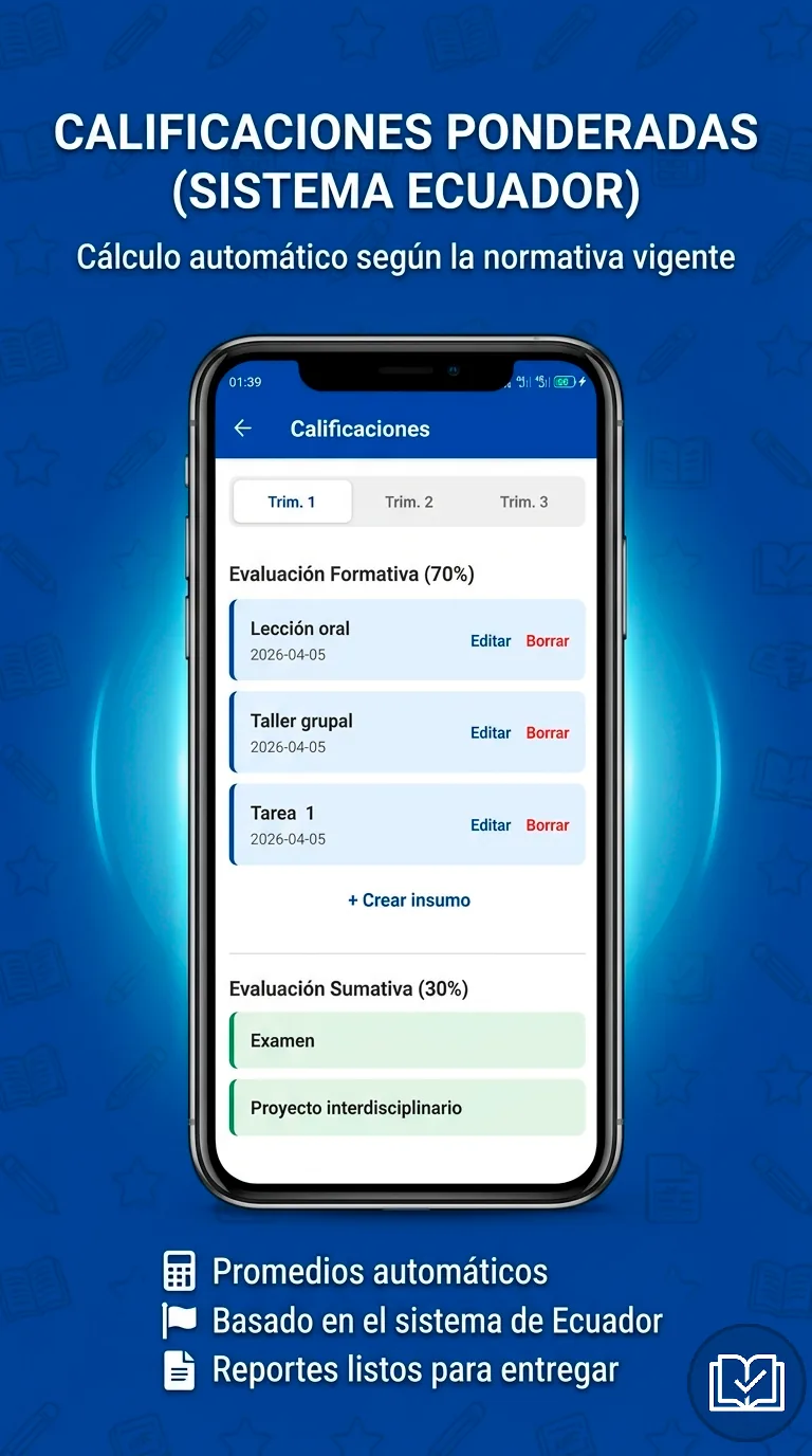 Calificaciones 70/30