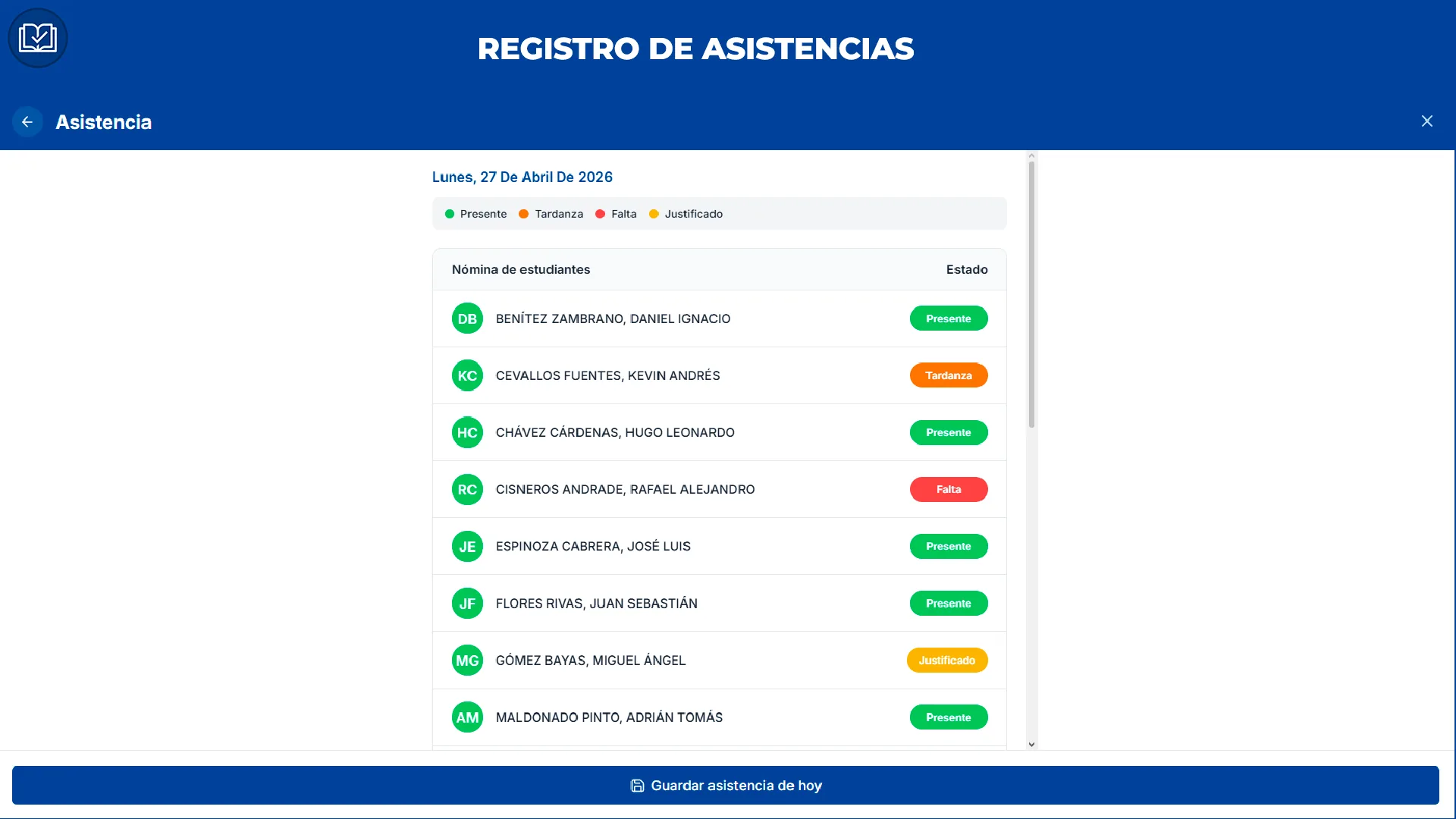 Asistencia en Pantalla Completa